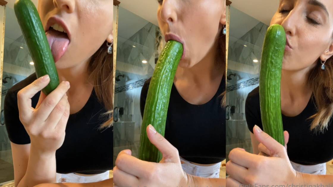 Christina Khalil Cucumber Blowjob Video Leaked