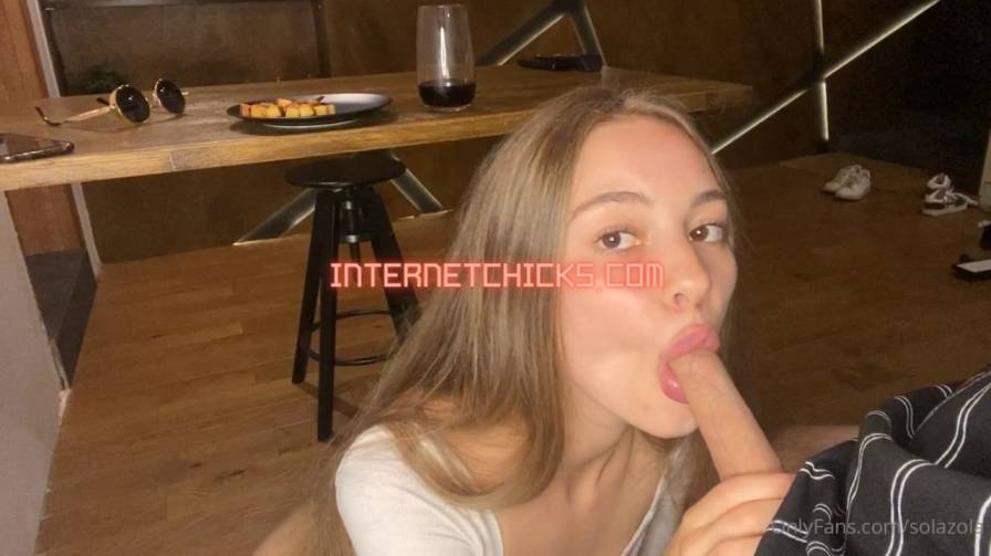 SolaZola Blowjob Under Table Onlyfans Video Leaked