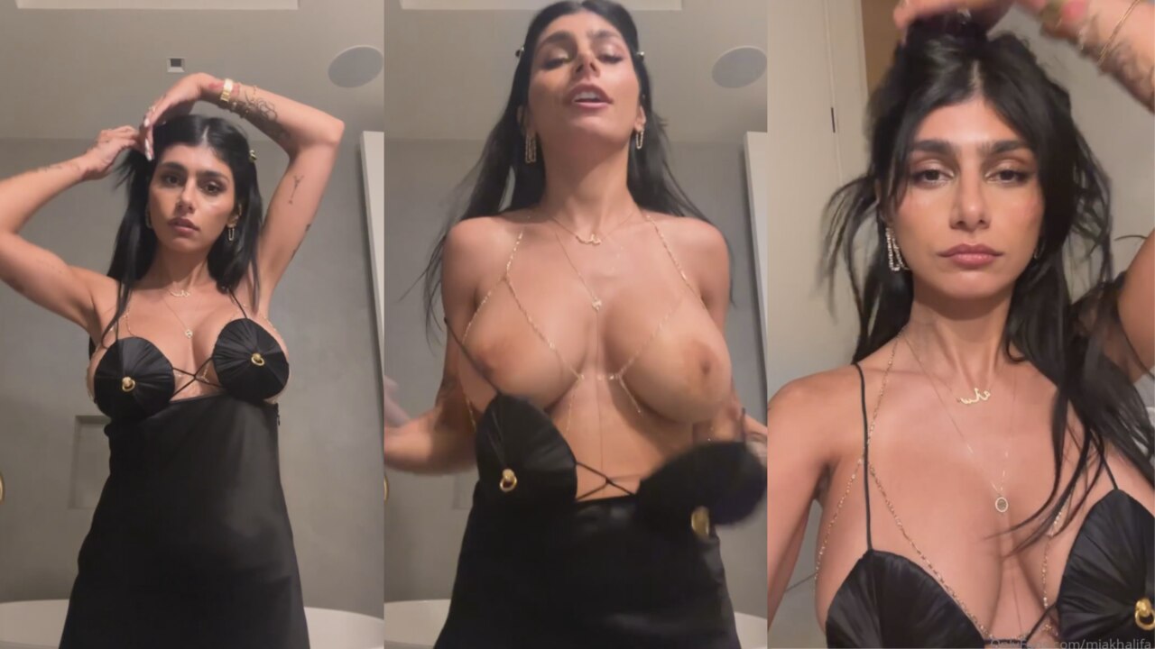 Mia Khalifa Black Dress Video Leaked